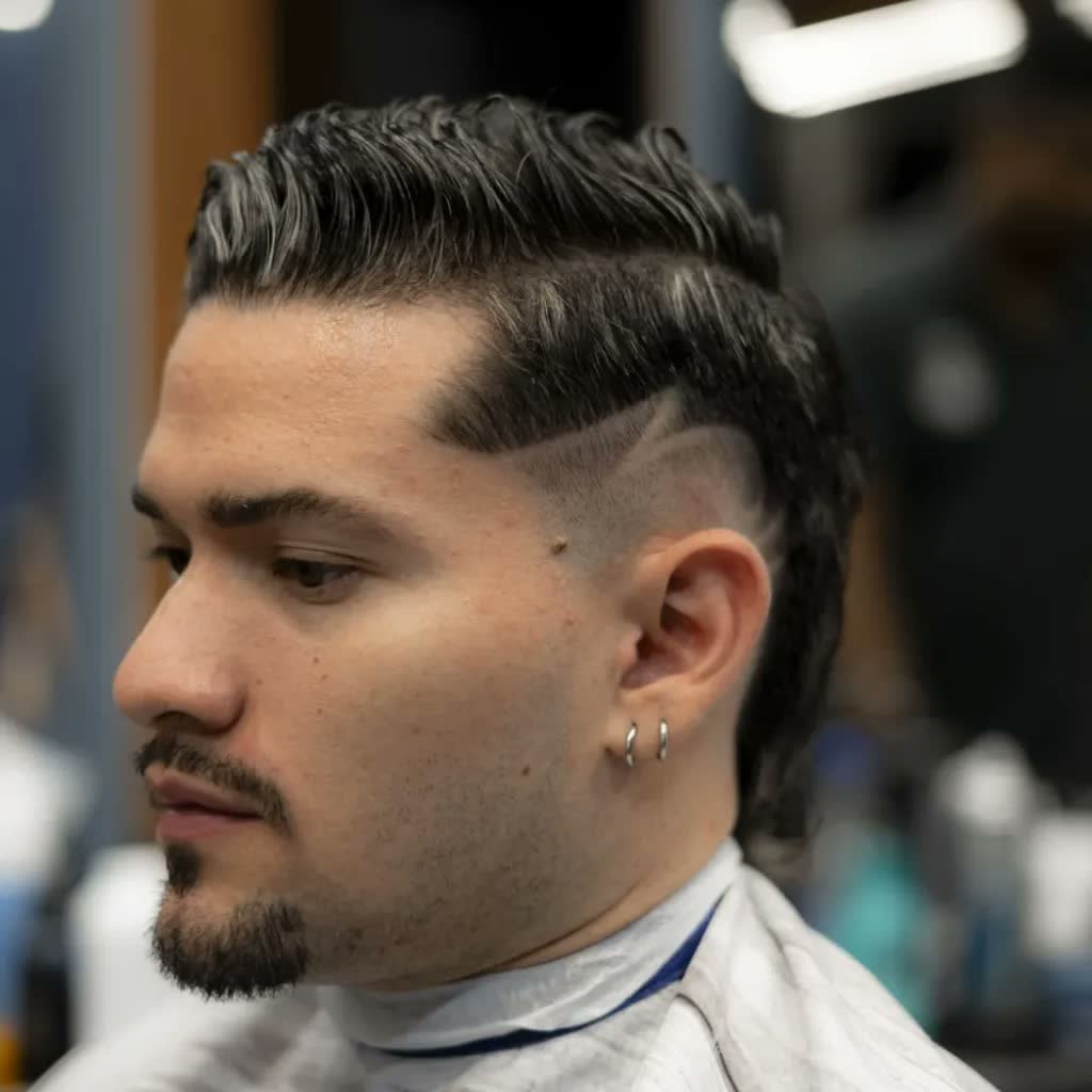 Mullet moderno con degradado